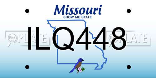 ILQ448 Missouri License Plate