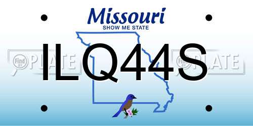 ILQ44S Missouri License Plate