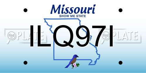 ILQ97I Missouri License Plate