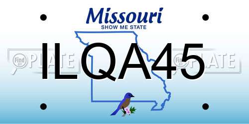 ILQA45 Missouri License Plate