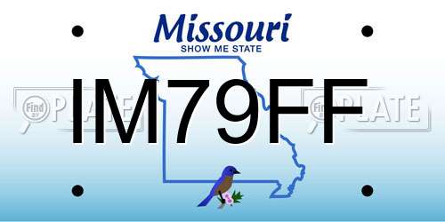 IM79FF Missouri License Plate