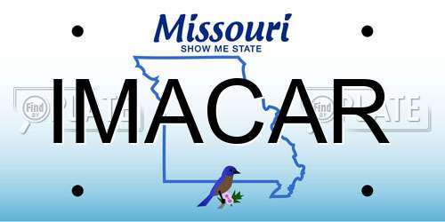 IMACAR Missouri License Plate