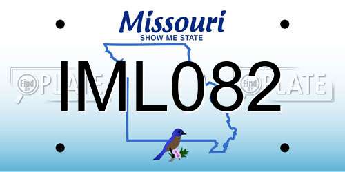 IML082 Missouri License Plate