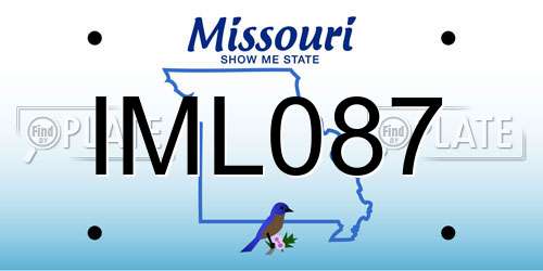 IML087 Missouri License Plate