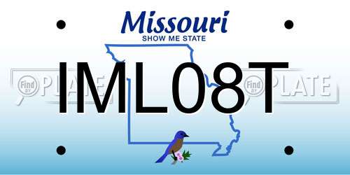 IML08T Missouri License Plate