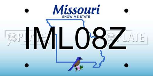 IML08Z Missouri License Plate