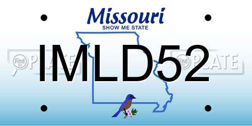 IMLD52 Missouri License Plate