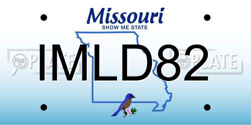 IMLD82 Missouri License Plate