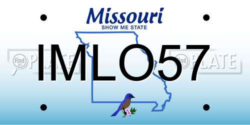 IMLO57 Missouri License Plate