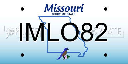 IMLO82 Missouri License Plate