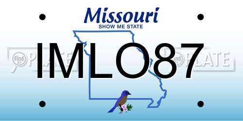 IMLO87 Missouri License Plate