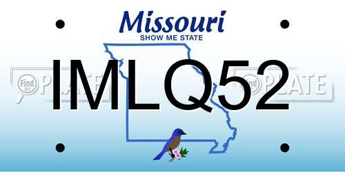 IMLQ52 Missouri License Plate
