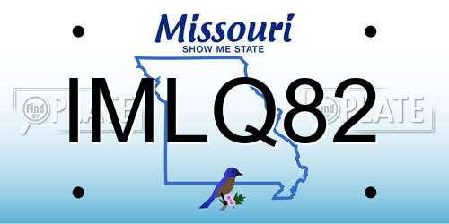 IMLQ82 Missouri License Plate