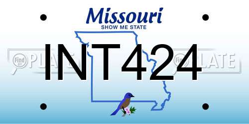 INT424 Missouri License Plate