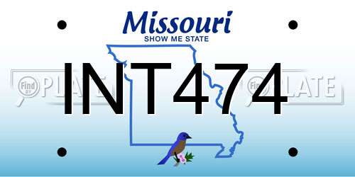 INT474 Missouri License Plate