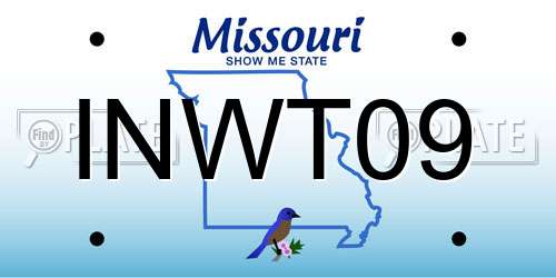 INWT09 Missouri License Plate