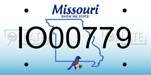 IO00779 Missouri License Plate