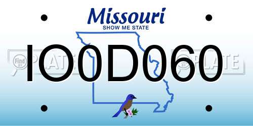 IO0D060 Missouri License Plate