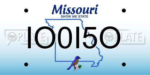 IO0I5O Missouri License Plate