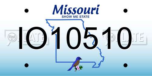 IO10510 Missouri License Plate
