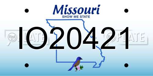 IO20421 Missouri License Plate