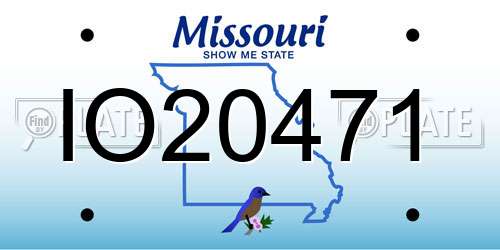 IO20471 Missouri License Plate