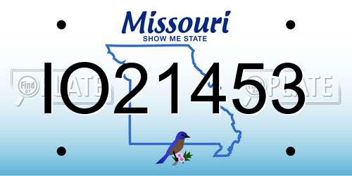 IO21453 Missouri License Plate