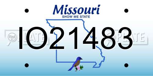 IO21483 Missouri License Plate