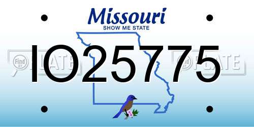IO25775 Missouri License Plate