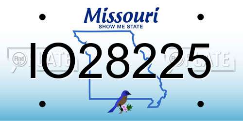 IO28225 Missouri License Plate