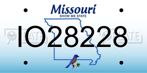IO28228 Missouri License Plate