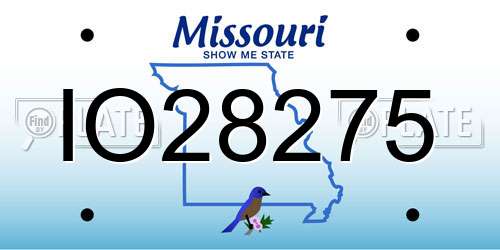 IO28275 Missouri License Plate