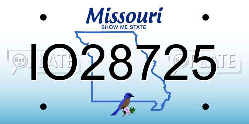 IO28725 Missouri License Plate