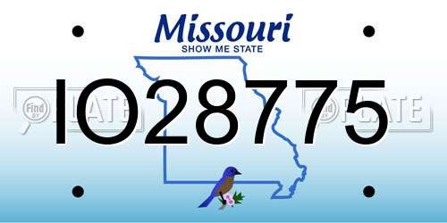 IO28775 Missouri License Plate