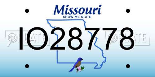 IO28778 Missouri License Plate