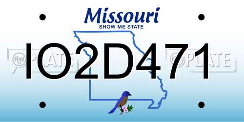 IO2D471 Missouri License Plate