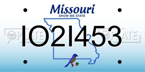 IO2I453 Missouri License Plate