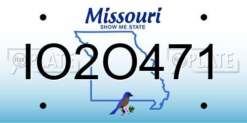 IO2O471 Missouri License Plate