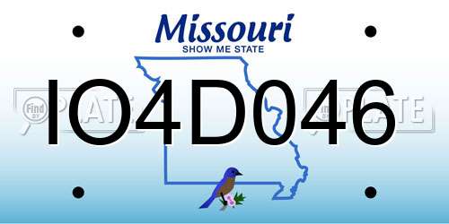 IO4D046 Missouri License Plate