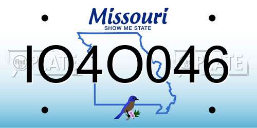 IO4O046 Missouri License Plate