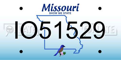 IO51529 Missouri License Plate