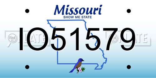 IO51579 Missouri License Plate