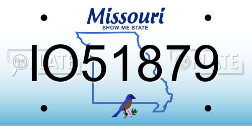 IO51879 Missouri License Plate