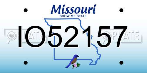 IO52157 Missouri License Plate