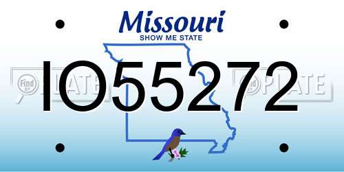 IO55272 Missouri License Plate