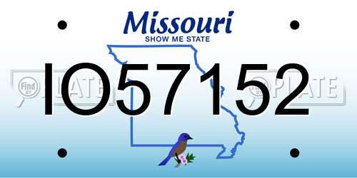 IO57152 Missouri License Plate