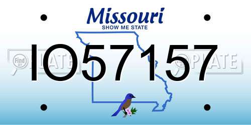 IO57157 Missouri License Plate