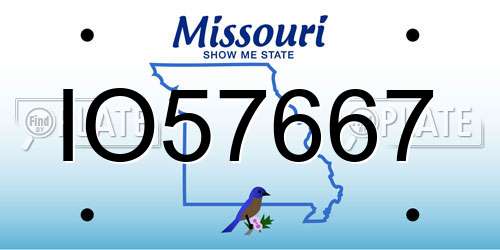 IO57667 Missouri License Plate