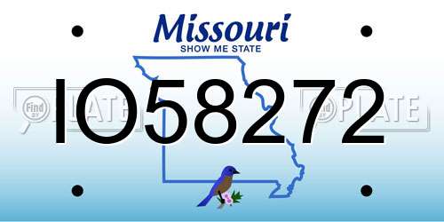 IO58272 Missouri License Plate