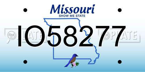 IO58277 Missouri License Plate